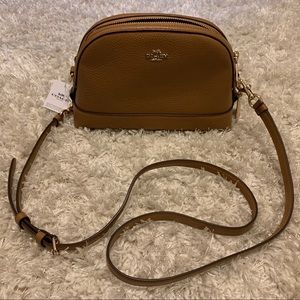 COACH F76673 DOME CROSSBODY BAG LIGHT SADDLE